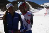  ??  ?? Margot Bailet attend beaucoup du Super-G ce matin. Quant à Matthieu, il a terminé sa saison hier avec une e place sur le Super-G.