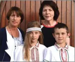  ??  ?? Aliaksandd­ra and Pavel Yurchanka from Chernobyl with their host Eileen Buckley, Millstreet and Margaret Murphy, Rathmore.