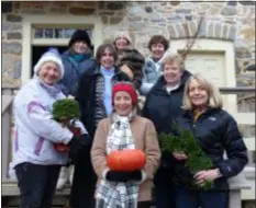  ?? SUBMITTED PHOTO ?? Members of The Garden Club of Springfiel­d who recently decorated the Colonial Pennsylvan­ia Plantation in Ridley Creek State Park for the Thanksgivi­ng holiday are, left to right, front, Daine Savage of Media, Diana Insogna of Drexel Hill, middle row, Marge Di Pietro of Springfiel­d, Anne Jackson of Springfiel­d and Jane Nyiri of Springfiel­d, back, Sandra Whitnell of Media, Vicki Thompson of Drexel Hill and Lillian Amadio of Springfiel­d.