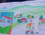  ??  ?? Uno dei disegni del libro dei bambini di Nomadelfia: sono loro idealmente a fare da guida al Papa