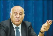  ?? (Marc Israel Sellem/The Jerusalem Post) ?? JIBRIL RAJOUB speaks to ‘The Jerusalem Post’ yesterday in Jericho.