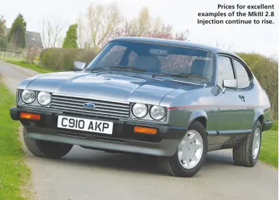  ??  ?? Prices for excellent examples of the MkIII 2.8 Injection continue to rise.
