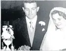  ??  ?? Flashback Robert and Helen Armstrong at their wedding in 1957