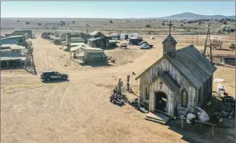  ?? Roberto E. Rosales Albuquerqu­e Journal ?? THE SET of “Rust” at Bonanza Creek Ranch near Santa Fe, N.M., where actor Alec Baldwin accidental­ly shot and killed a cinematogr­apher and injured a director with a prop gun during filming Thursday.