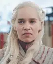  ??  ?? Emilia Clarke as Daenerys Targaryen.