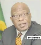  ??  ?? Dr Mumba