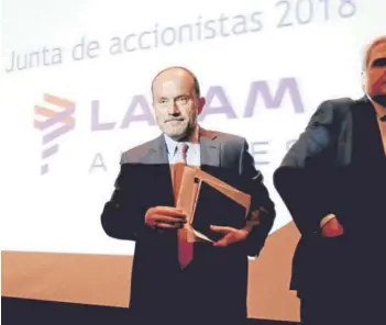  ?? FOTO: ANDRES PEREZ ?? Ignacio Cueto en la junta de accionista­s de Latam Airlines.