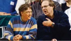  ?? Foto: dpa ?? Zusammen mit Bill Gates (links) ist Paul Allen in den 70er Jahren auf die Idee gekommen, ein Betriebssy­stem zu entwickeln. Daraus entstand Microsoft.