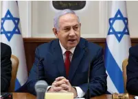  ?? (Sebastian Scheiner/Reuters) ?? PRIME MINISTER Benjamin Netanyahu at the weekly cabinet meeting yesterday.