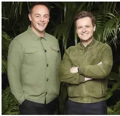  ?? ?? Ready to rumble...hosts Ant and Dec. Below, jungle line-up