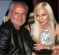  ??  ?? Gianni and Donatella Versace at a show in the 1990s