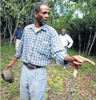  ?? Pictures: SIMON MATHEBULA ?? EMPTY VICTORY: Elvis Matsaba, son of Chief William Matsaba, who led the Swazi-speaking group that was forced to leave the land in the 1960s when it was handed over to timber companies