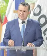  ?? F.E. ?? El presidente de la JCE, Román Andrés Jáquez Liranzo, habla en el acto.