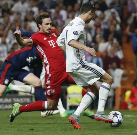  ?? REUTERS PIC ?? Bayern Munich lost to Real Madrid in Champions League on Tuesday.