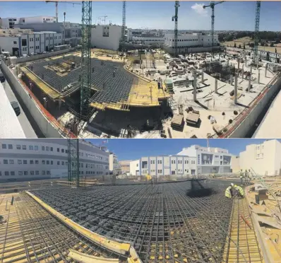  ??  ?? The second phase of constructi­on works at The Quad Business Towers in Mriehel has begun. (from Elbros Facebook page)