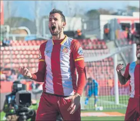  ?? FOTO: PERE PUNTÍ ?? El uruguayo Cristhian Stuani está siendo la referencia en ataque de este Girona