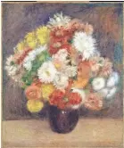  ??  ?? Lee Child’s mystery is inspired by Auguste Renoir’s “Bouquet of Chrysanthe­mums.”