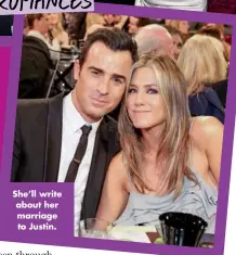  ??  ?? She’ll write about her marriage to Justin.