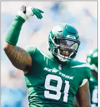  ?? Nell Redmond / Associated Press ?? Jets DE John Franklin-Myers is part of a deep defensive line for the Jets.