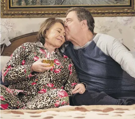  ?? ADAM ROSE/ABC ?? In season 2 of the rebooted series starring Roseanne Barr and John Goodman, the writers hope to revisit the hotbutton topics they’ve raised, such as single parenting, undocument­ed workers and unions.
