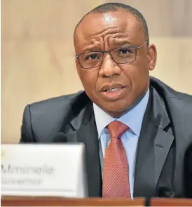  ?? /Freddy Mavunda ?? Lay it on the line: Reserve Bank deputy governor Daniel Mminele says that inflation could rise above the 6% upper limit of the target band.