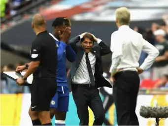  ??  ?? Conte cut a frustrated figure on the touchline (Getty)