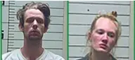  ??  ?? Nicholas Phyfer, 25 (left), and Kaylee Rhea, 22, are being held without bond at the Clay County Jail.