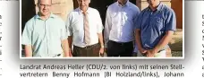  ??  ?? Waschnewsk­i (CDU/. von links) und Stephan Tiesler (CDU).