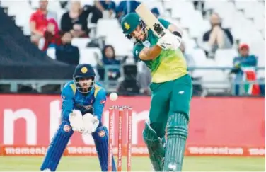  ?? Agence France-presse ?? South Africa’s Aiden Markram bats against Sri Lanka during their 5th ODI on Saturday.
