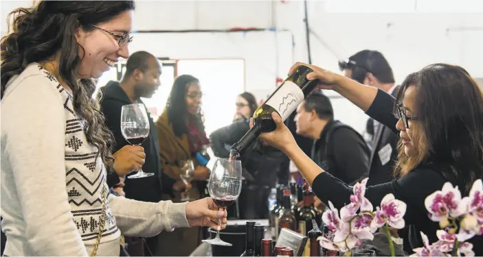  ?? PHOTOS BY MICHAEL SHORT ?? The 20th anniversar­y of the San Francisco Chronicle Wine Competitio­n Public Tasting will be held from 1 to 4:30 p.m. on Feb. 15 at Fort Mason Center.