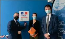  ?? ?? Stephan Loda, Philippine Dauteuil et le représenta­nt de l’état préfecture