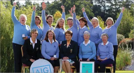  ??  ?? The All-Ireland winning ladies from Courtown Golf Club.