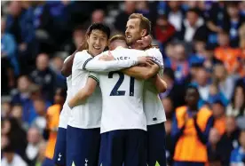  ?? And Dejan Kulusevski. Photograph: Jason Cairnduff/Action Images/Reuters ?? Harry Kane celebrates scoring for Spurs in pre-season against Rangers with Son Heungmin