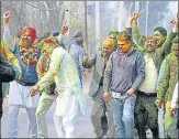  ?? SANJEEV KUMAR/HT PHOTO ?? Congress workers in Bathinda on Wednesday.