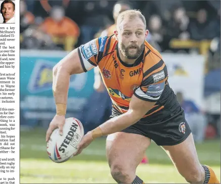  ?? PICTURE: TONY JOHNSON ?? TESTING TIMES: After a great start to the Super League campaign with Castleford Tigers, Paul McShane earned deserved internatio­nal recognitio­n with England. Unfortunat­ely, those plans have been put on hold due to the coronaviru­s lockdown.