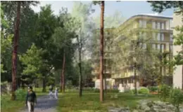  ?? FOTO: ÅWL ARKITEKTER ?? SEXTIO. Drygt 60 lägenheter för seniorer planeras i Bergshamra.