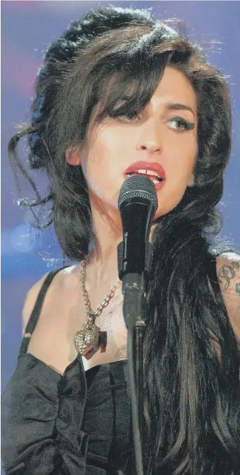  ??  ?? Amy Winehouse performing in 2008 (photo: Peter Macdiarmid/Getty Images for NARAS)