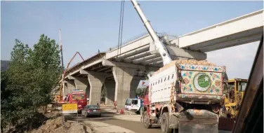  ?? File/associated Press ?? ↑ A project, under Belt and Road Initiative, in progress near Havalian, Pakistan.