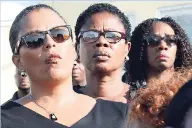  ??  ?? Ardenne High School principal Nadine Molloy (left) and others take part in the silent protest.