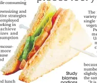  ??  ?? Study blames portions