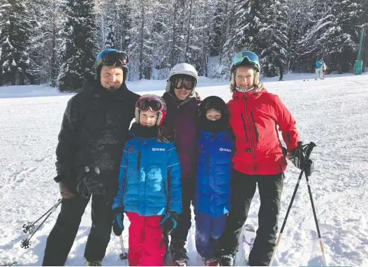  ?? ERIC HOUVENAEGH­EL ?? The Houvenaegh­el family of Calgary have a home at Panorama Mountain Resort, where they enjoy the “beautiful natural spaces.”
