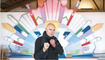  ?? CHRIS SWEDA/CHICAGO TRIBUNE PHOTOS ?? Smashing Pumpkins frontman Billy Corgan at his Madame Zuzu’s tea shop in Highland Park on March 25. The tea shop will be the site of a fundraiser all benefiting the Highland Park Community Foundation’s July 4th Recovery Fund.