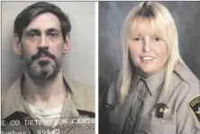  ?? U.S. MARSHALS SERVICE, LAUDERDALE COUNTY SHERIFF’S OFFICE VIA AP ?? This combinatio­n of photos provided by the U.S. Marshals Service and Lauderdale County Sheriff’s Office in April 2022 shows Casey Cole White, left, and Assistant Director of Correction­s Vicky White.