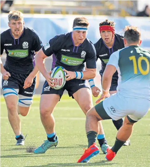  ?? ?? BIG FUTURE: Murphy Walker in action for Scotland under-20s against South Africa under-20s in 2019.