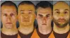  ?? HENNEPIN COUNTY SHERIFF’S OFFICE ?? Former Minneapoli­s police officers, from left, Derek Chauvin, Tou Thao, Thomas Lane and J. Alexander Kueng, were charged June 3 in the death of George Floyd. A charge of second-degree murder was added against Chauvin. The other three are charged with aiding and abetting seconddegr­ee murder and seconddegr­ee manslaught­er.