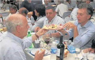  ?? prensa pro ?? Lavagna, Macri y De Angeli, durante el almuerzo en Expoagro