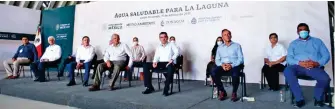  ??  ?? INVERSIÓN. En Durango, el titular del Ejecutivo presentó el proyecto Agua Saludable para La Laguna y aseguró que no habrá afectación al medio ambiente.