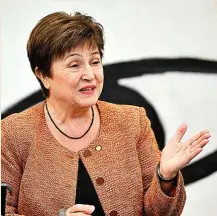  ?? ?? La directora gerente del FMI, Kristalina Georgieva, ayer en Singapur.