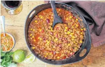  ??  ?? Come in from the cold and warm up fast with this chili recipe. 123RF