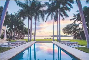  ?? PHOTOS BY LUIS TRAVIESO & EDUARDO VILLANUEVA/COURTESY ?? Tucked away in Miami’s historic Morningsid­e neighborho­od, the bayfront estate at 5811 N. Bayshore Drive affords the owner a view of picturesqu­e South Florida sunrises.